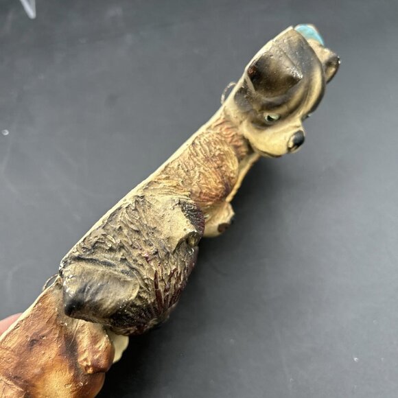 Wall Decor Dogs In A Basket with Cricket Chalkware Vintage Circa 1974 Kitsch - Picture 5 of 8